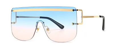Accessories Women Chic One-Piece Flat Top Sunglasses