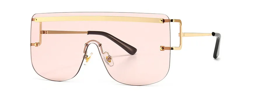 Accessories Women Chic One-Piece Flat Top Sunglasses