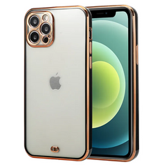 Accessories Electroplated Frame Design Transparent Phone Case
