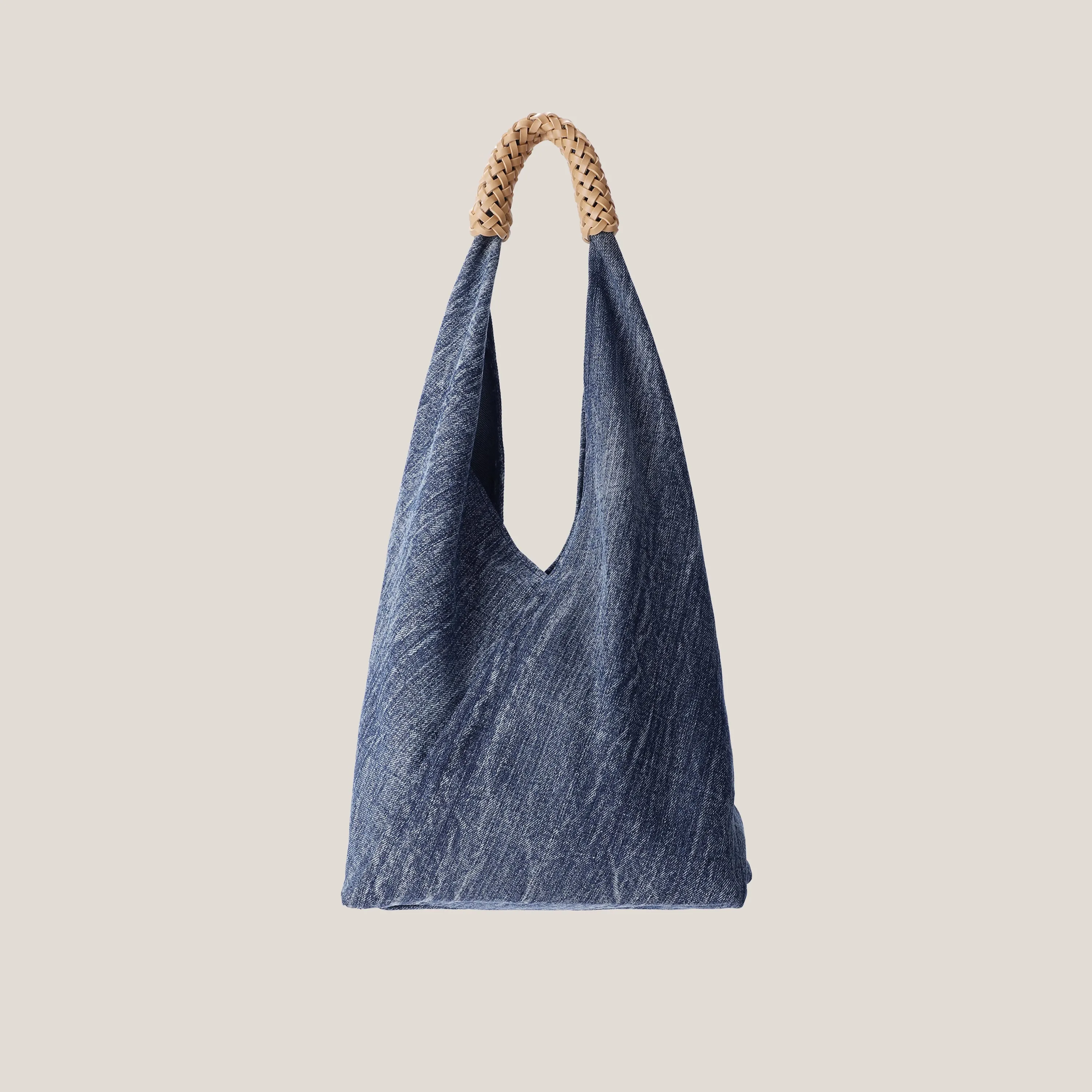 Women Casual Denim Canvas Large Tote Bag