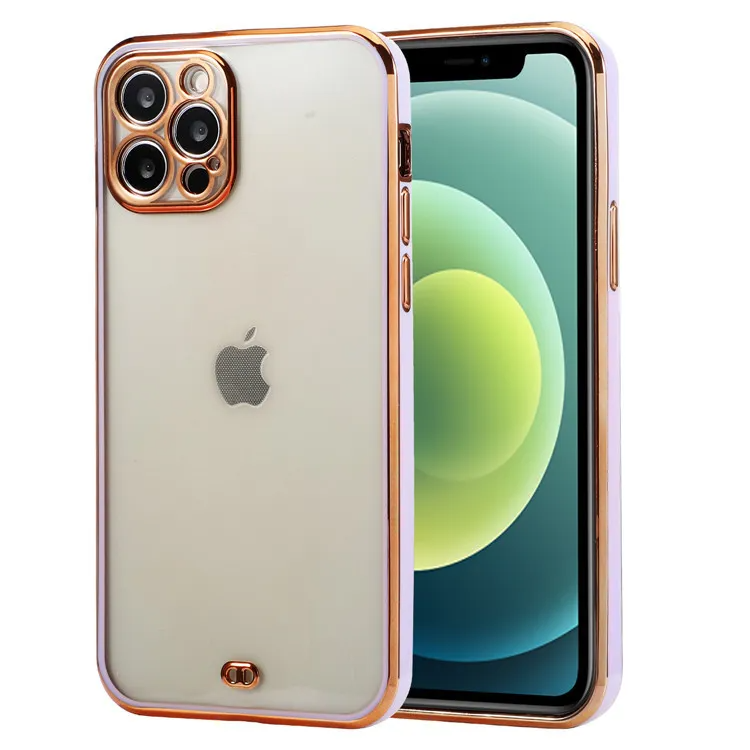 Accessories Electroplated Frame Design Transparent Phone Case