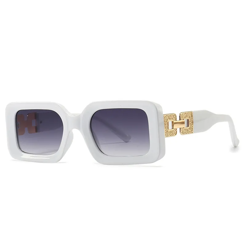Accessories Women Rhinestone Chain Square Frame Sunglasses