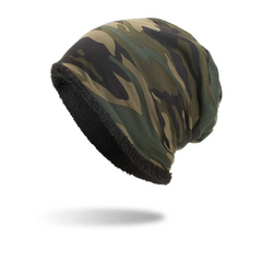 Accessories Unisex Velvet Warm Camouflage Beanies