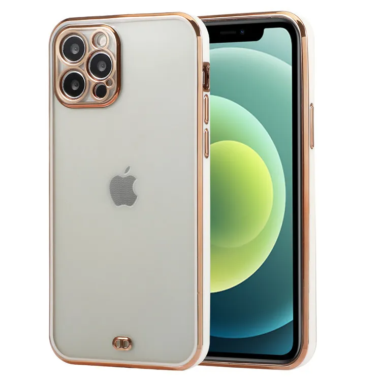 Accessories Electroplated Frame Design Transparent Phone Case