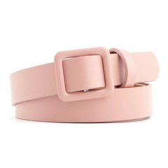 Accessories Women Leather Square Buckle Belt