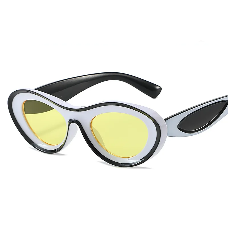 Accessories Kids Neutral Oval Color Block Sunglasses