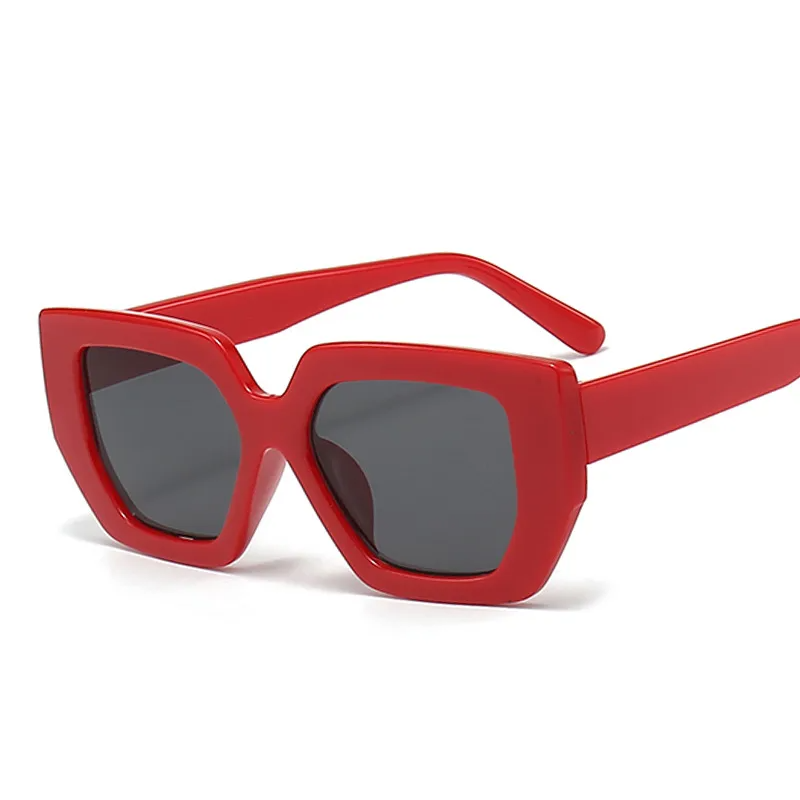 Accessories Women Large Frame Polygon Sunglasses