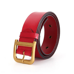 Accessories Women Classic Metal Buckle Leather Belt