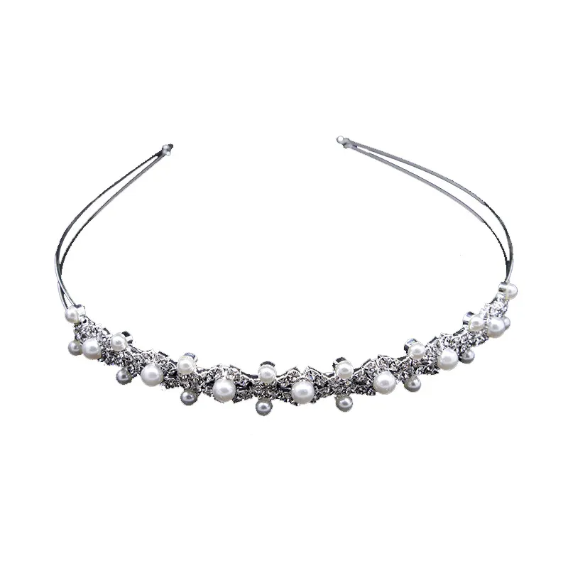 Accessories Women Rhinestone + Pearls Wedding Bride Tiara
