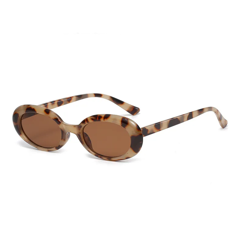 Accessories Women Oval Small Frame Jelly Sunglasses