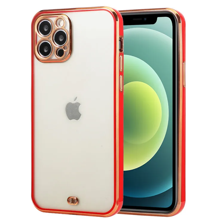 Accessories Electroplated Frame Design Transparent Phone Case