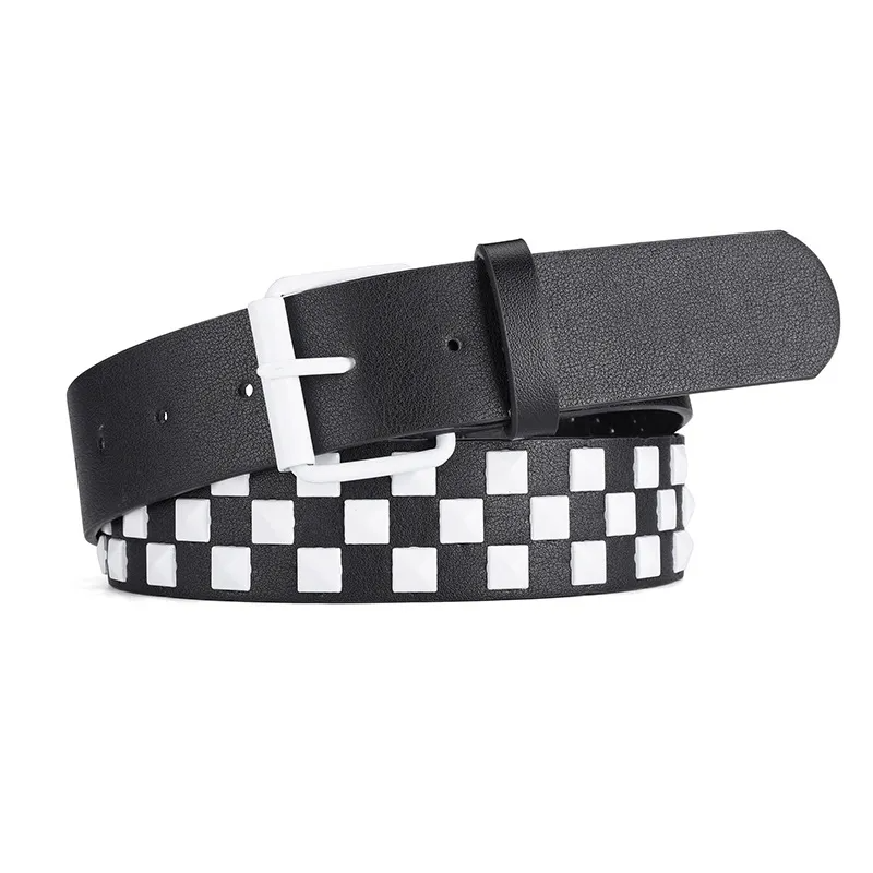 Accessories Unisex Riveted Decorative Wide Belt