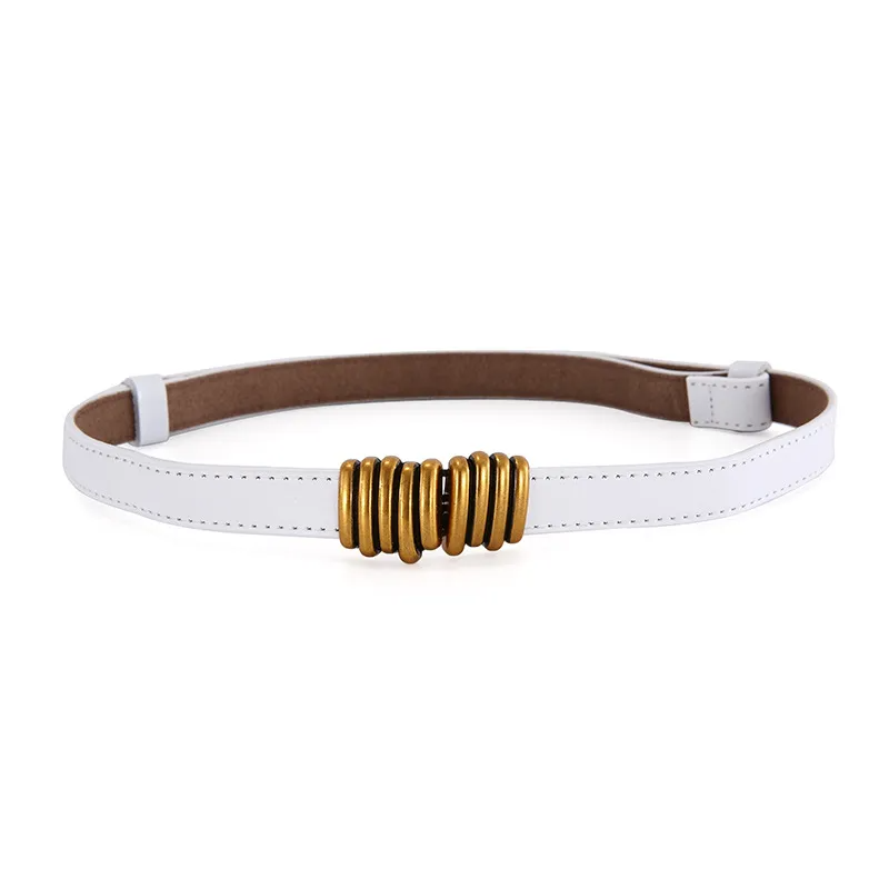 Accessories Women Adjustable Metal Hoop Decor Thin Belt