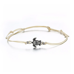 Accessories Elegant Turtle Shape Pendant Adjustable Wax Rope Anklet