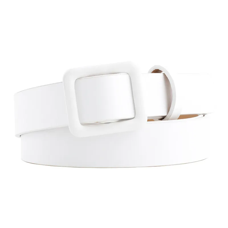 Accessories Women Leather Square Buckle Belt