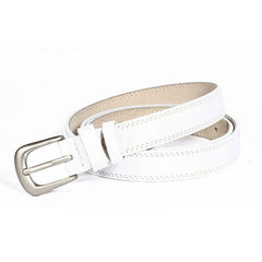 Accessories Women Silver Buckle Leather Leisure Belt