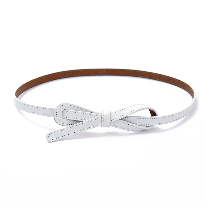 Accessories Women Bow Decor Leather Belt