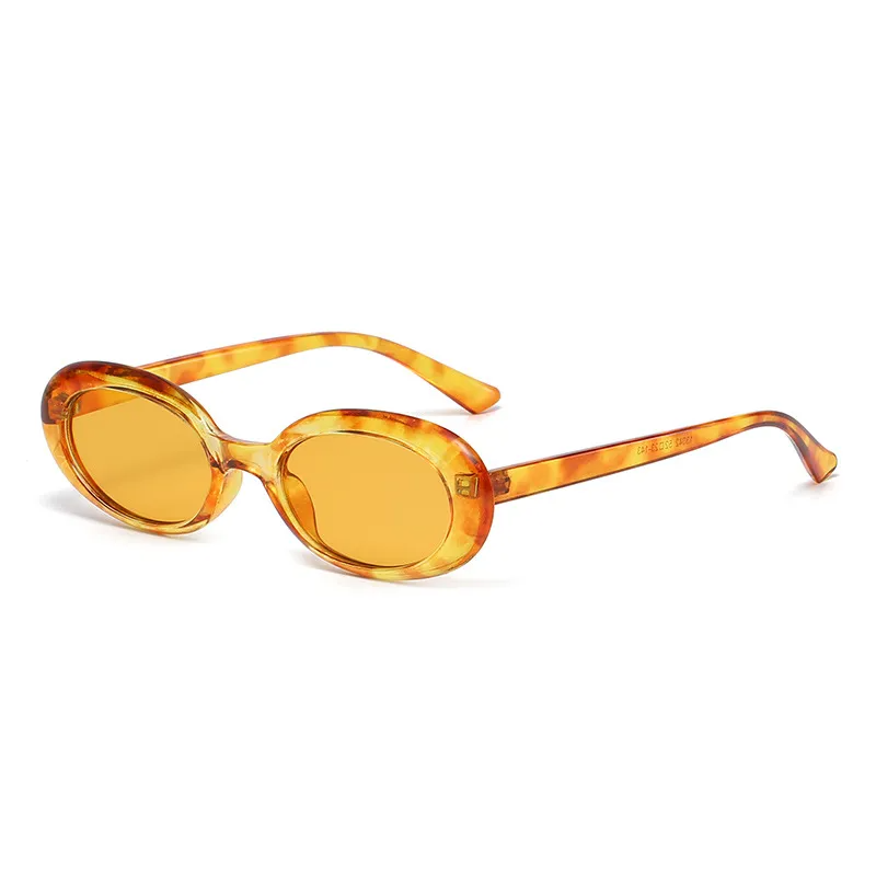 Accessories Women Oval Small Frame Jelly Sunglasses