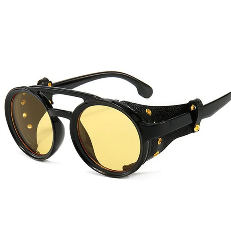Accessories Unisex Retro Round Frame Punk Sunglasses