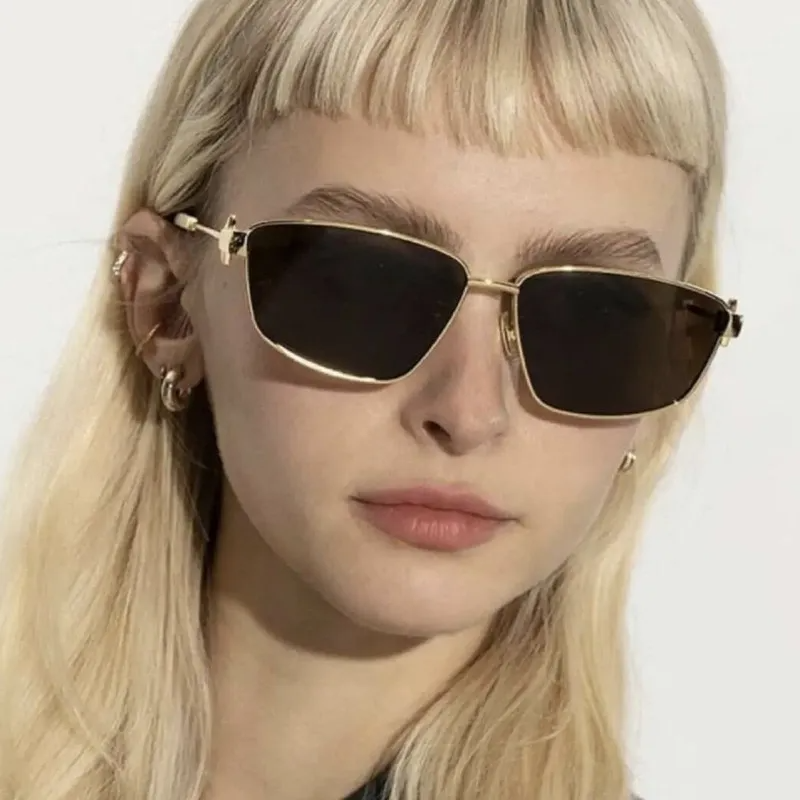 Accessories Unisex Vintage Square Metal Frame Sunglasses