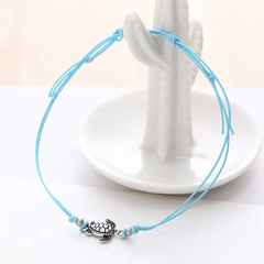 Accessories Elegant Turtle Shape Pendant Adjustable Wax Rope Anklet