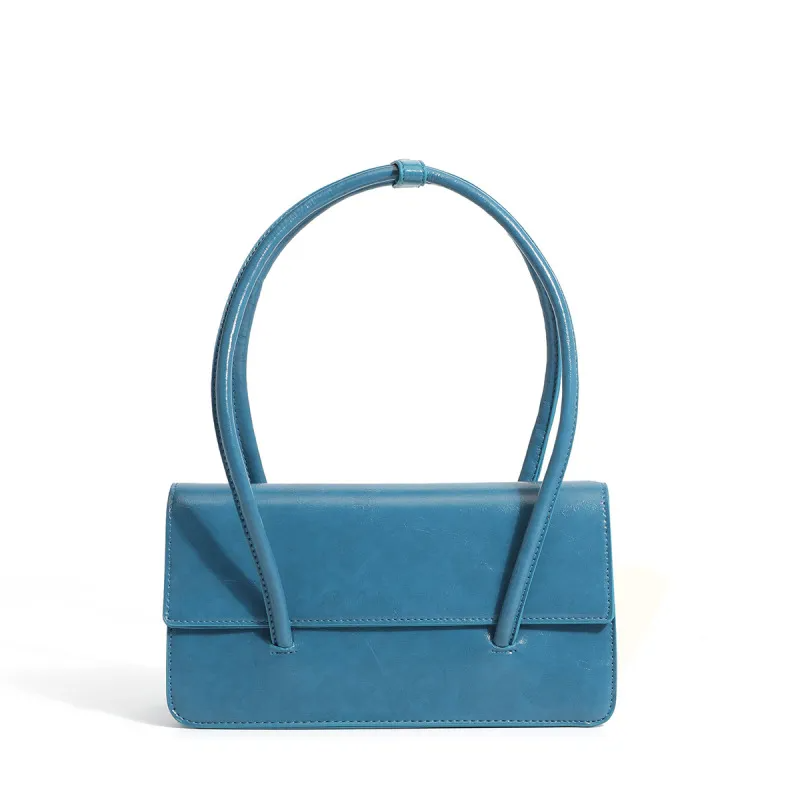 Accessories Women Leather Baguette Shoulder Tote Bag
