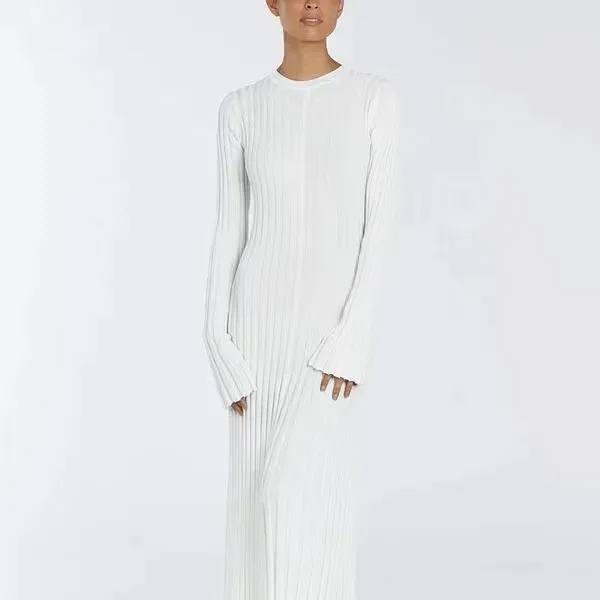Women Elegant Printed V-Neck Lace-Up Maxi Dress