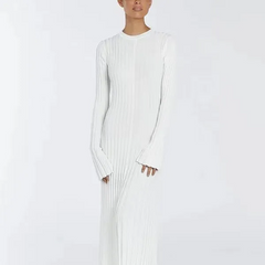 Women Elegant Printed V-Neck Lace-Up Maxi Dress