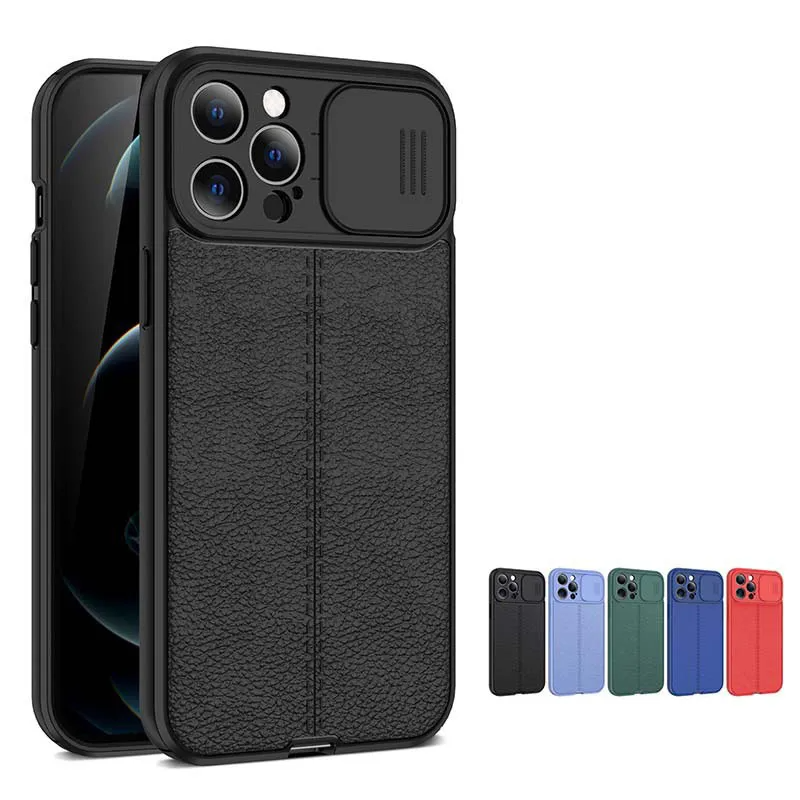 Accessories Push Cover Design Solid Color PU Phone Case