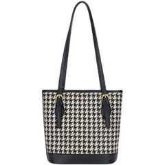 Accessories Women Vintage Houndstooth Bucket Shoulder Bag