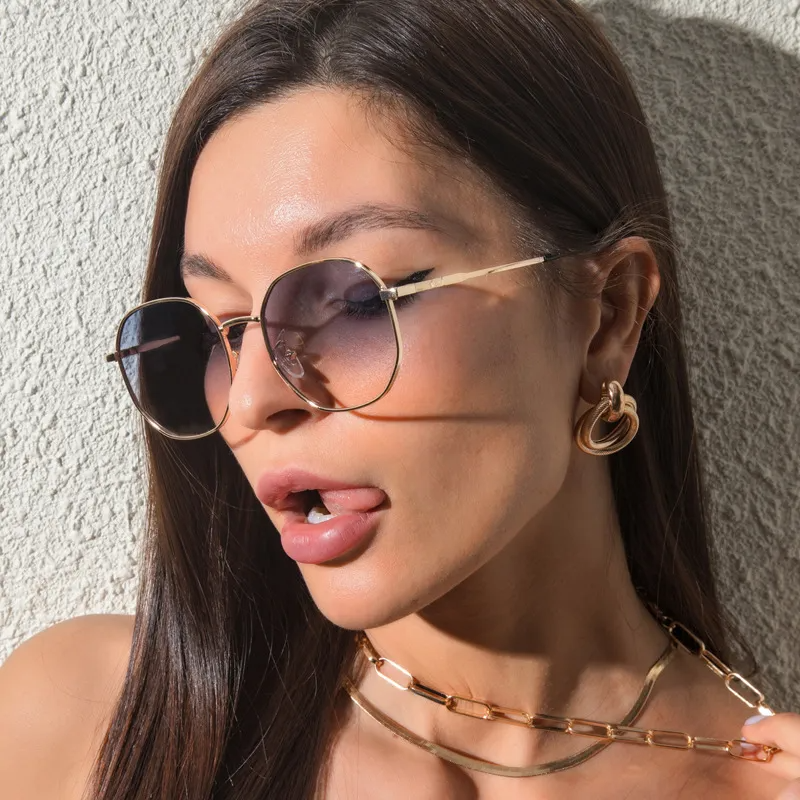 Accessories Women Round Gradient Sunglasses