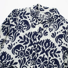Women Casual Boho Print Long Sleeve Maxi Dress