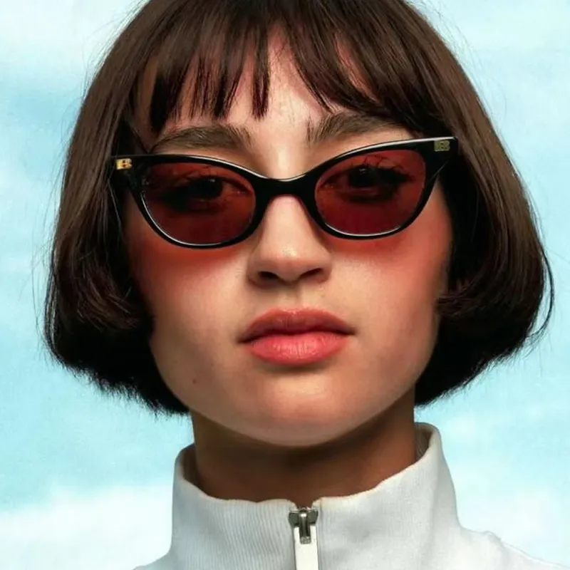 Accessories Small Frame Cat Eye Stream Retro Sunglasses