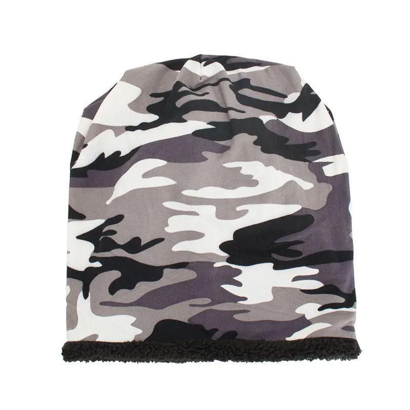 Accessories Unisex Velvet Warm Camouflage Beanies