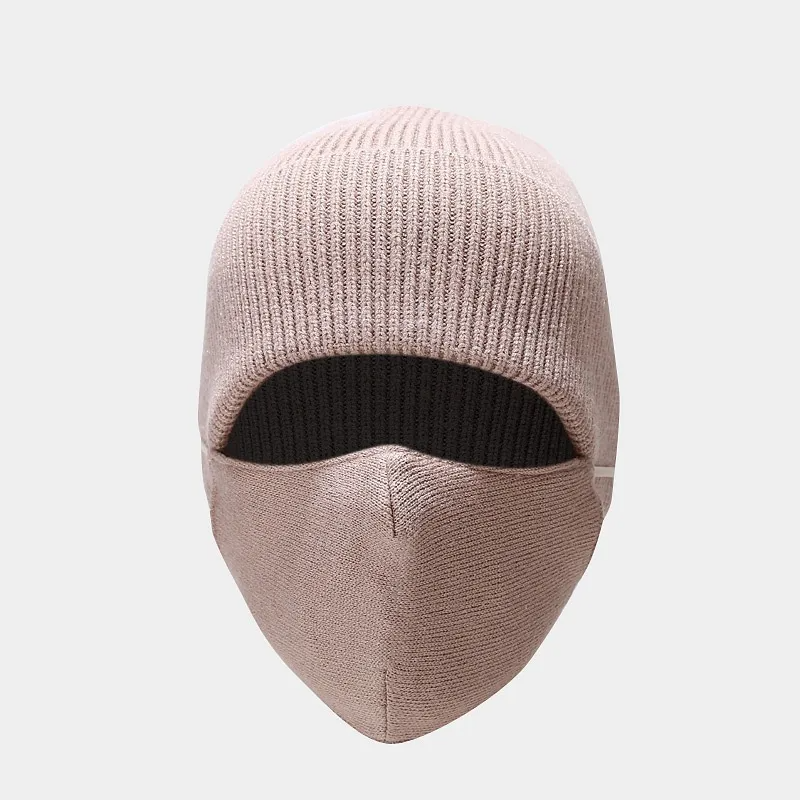 Accessories Winter Button Knitted Hat And Mask Set