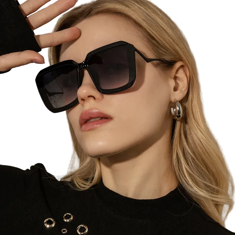 Accessories Square Frame Bend Glasses Sunglasses