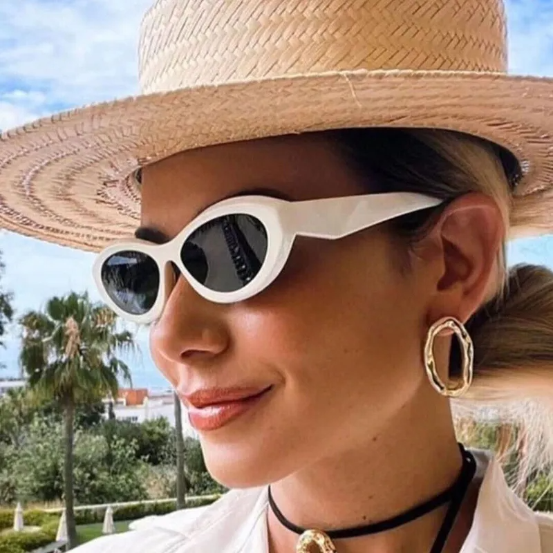 Accessories Women Oval Cat Eye Sunglasses