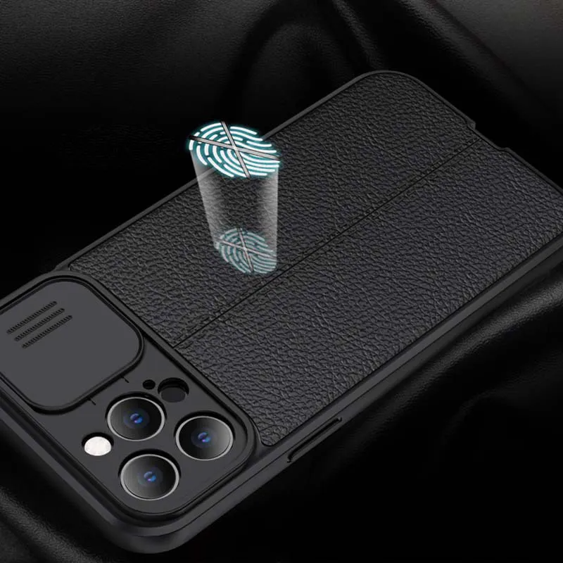 Accessories Push Cover Design Solid Color PU Phone Case