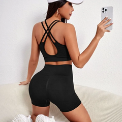 Women Sexy Shockproof Running Fitness Yoga Cross Shoulder Strap Sports Vest