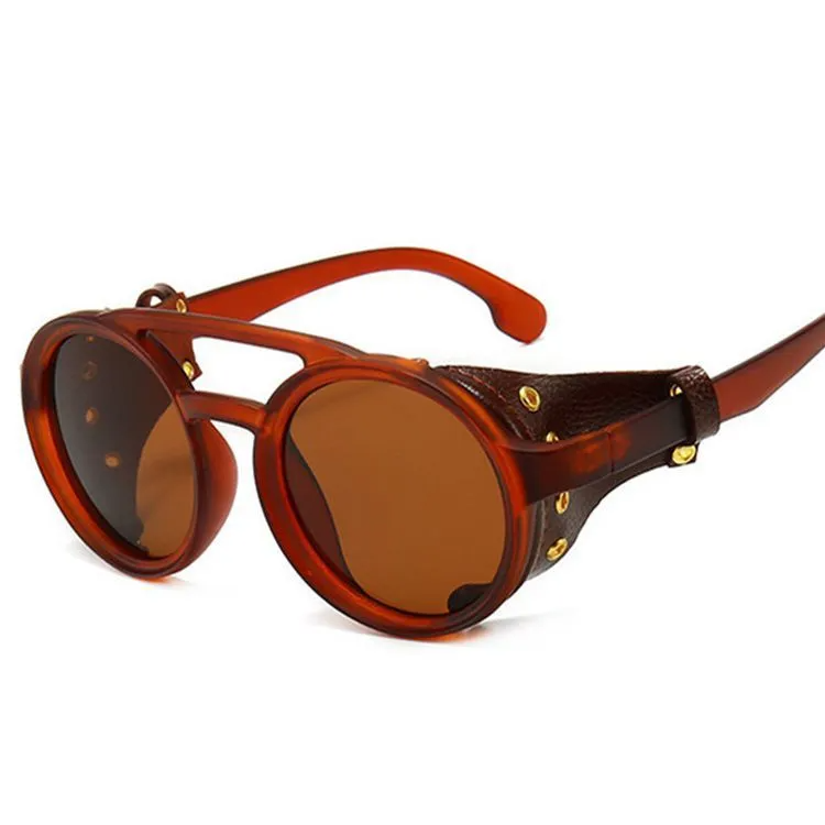 Accessories Unisex Retro Round Frame Punk Sunglasses