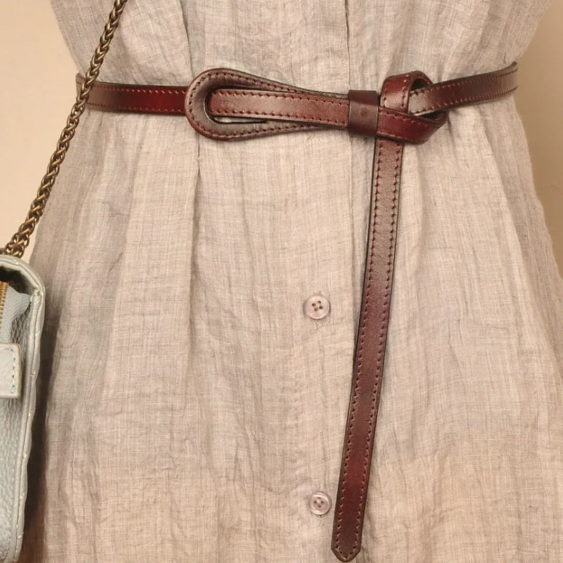 Accessories Women Bow Decor Leather Belt