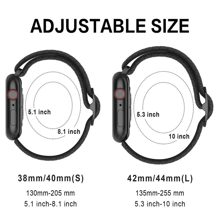 Accessories Wave Pattern Nylon Woven Adjustable Apple Watch Band