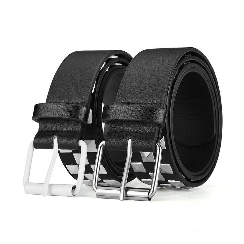 Accessories Unisex Riveted Decorative Wide Belt