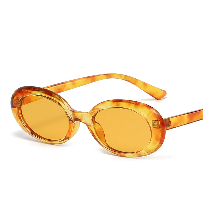 Accessories Women Oval Small Frame Jelly Sunglasses