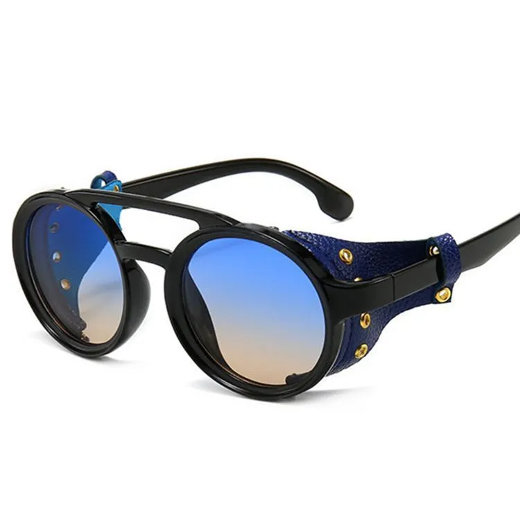 Accessories Unisex Retro Round Frame Punk Sunglasses