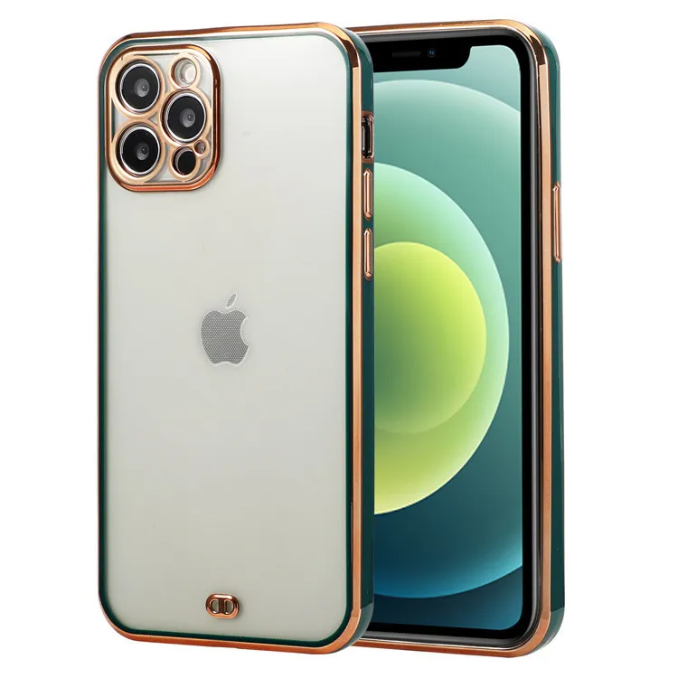 Accessories Electroplated Frame Design Transparent Phone Case