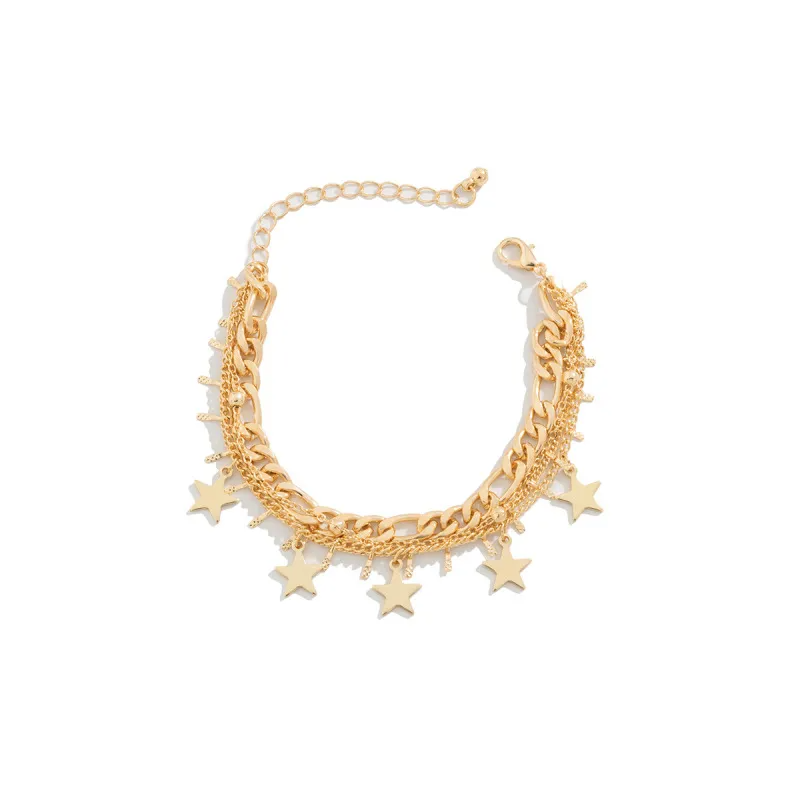 Accessories Vintage Star Pendant Multilayer Bracelet