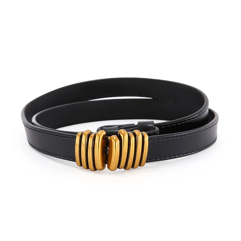 Accessories Women Adjustable Metal Hoop Decor Thin Belt
