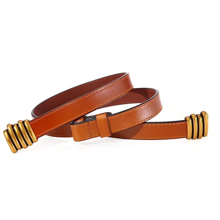 Accessories Women Adjustable Metal Hoop Decor Thin Belt