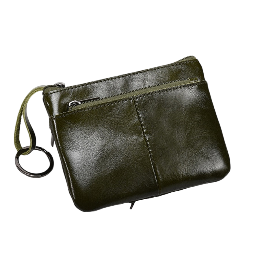 Accessories Unisex Vintage Genuine Leather Zipper Wallet
